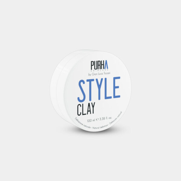 Cera modellante per capelli effetto opaco Style Clay Purha Haircare Style Clay vertical