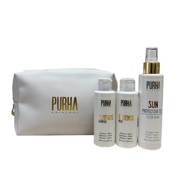 Kit solare con Pochette in ecopelle Purha Haircare IMG 20230504 WA0006