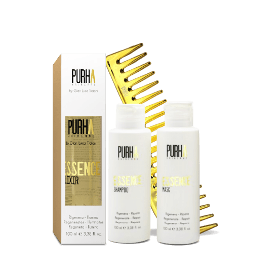 Kit capelli da viaggio summer collection: con pettine Gold in omaggio Purha Haircare Kit da viaggio summer