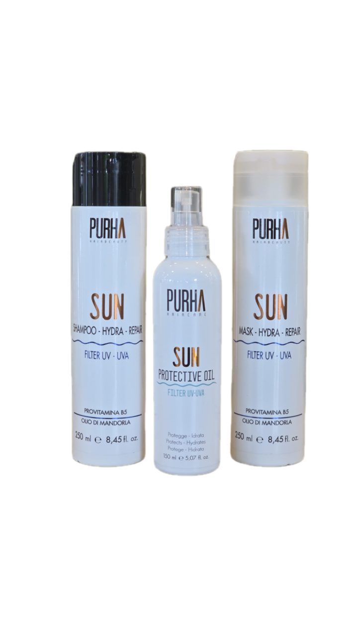 Kit Solare con Borsa Mare Traforata Purha Purha Haircare 1