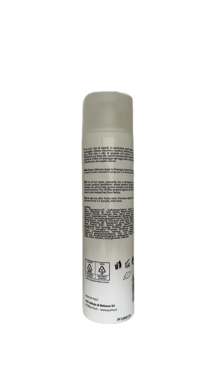 Maschera Solare Idratante Riparatrice Capelli Purha Haircare maschera2